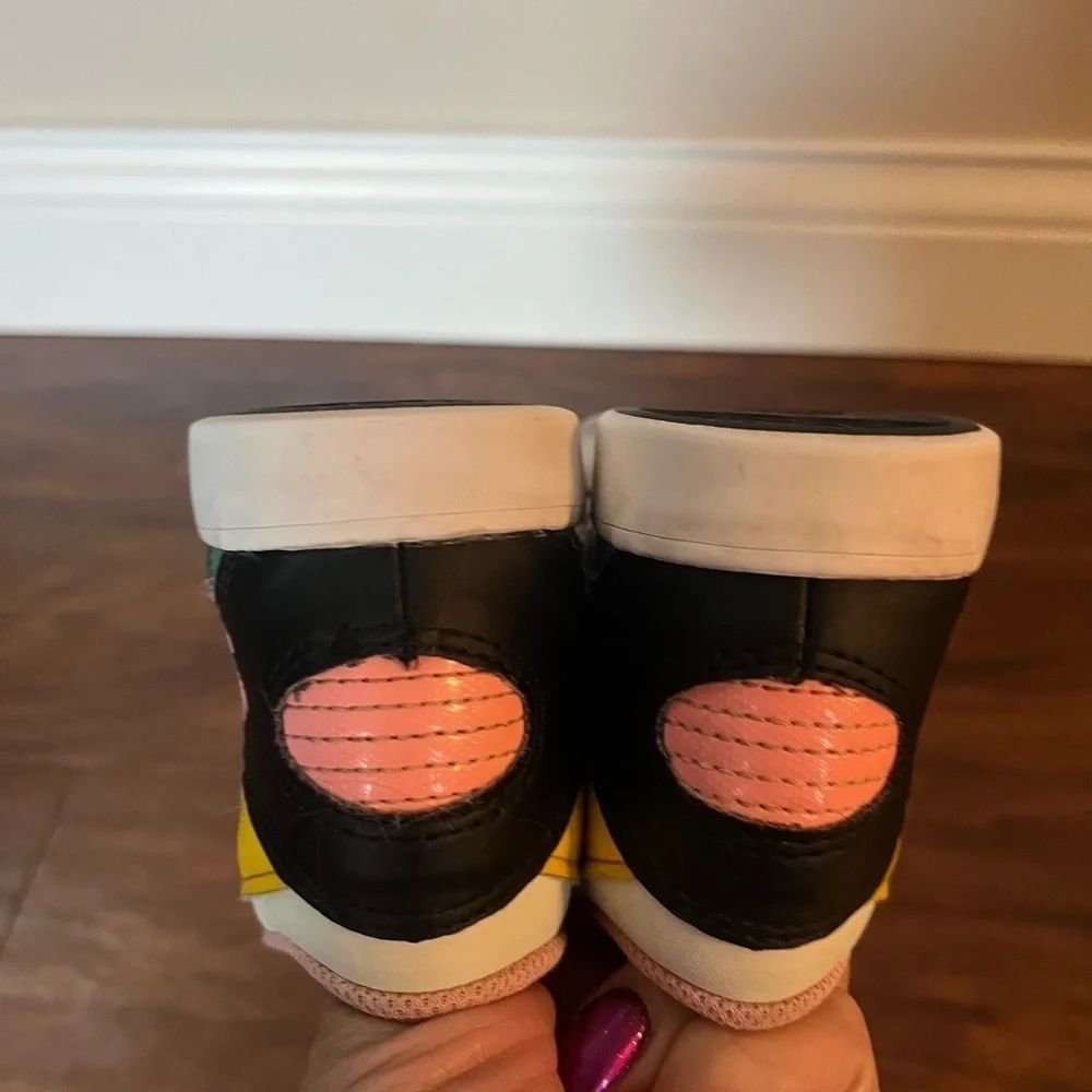 Adidas Kids' Hardcourt Multicolor High-Top Sneakers-Size 10